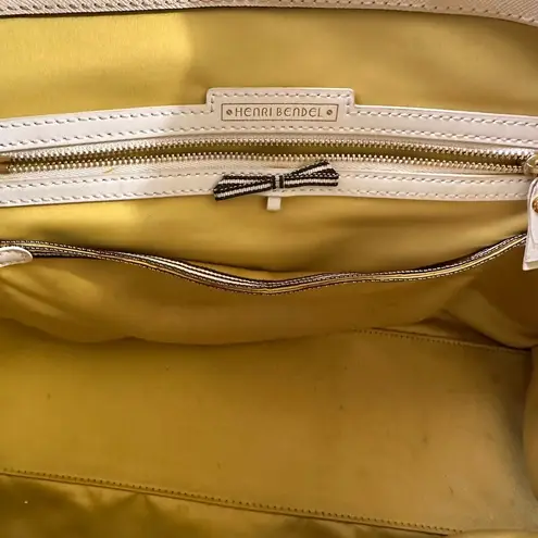 Henri Bendel floral kaleidoscope saffiano leather satchel crossbody bag