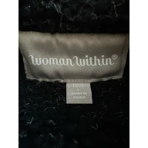 Woman Within Hooded Berber Fleece jacket size large (18-20)