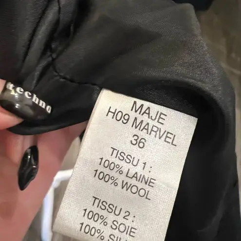 Maje Black Tailored Blazer with Notched Lapels