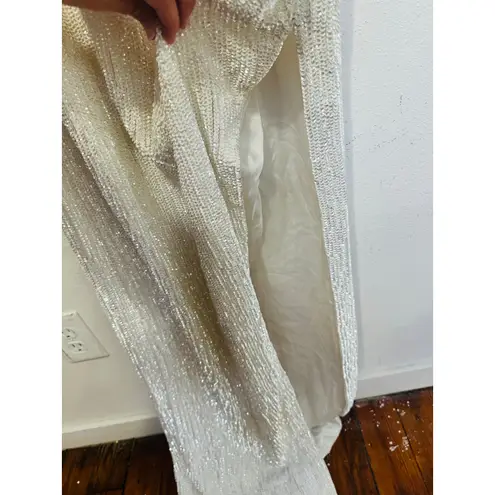 Retrofête NWT RETROFETE Women's Moonglow White Katya Revolve Sequin Maxi Dress Size Large