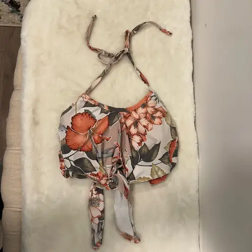 Kortni Jeane swimsuit top Vintage Hawaiian tie up bikini top women’s size small