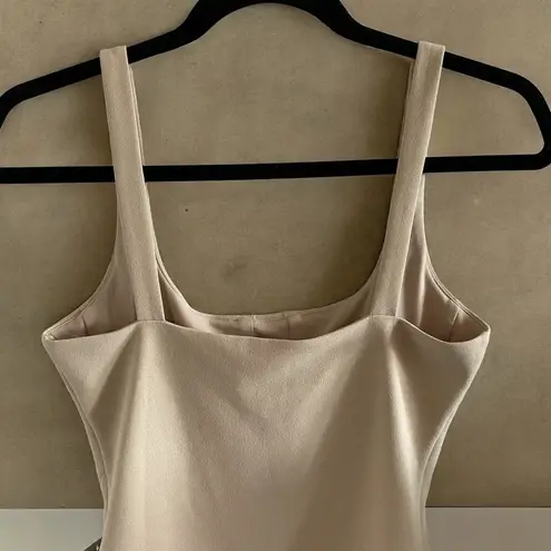 WAYF Corset Style Cupped Bodysuit Thong Beige/Tan