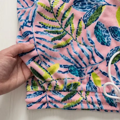 Cuddl Duds Womens Pajama Set Pink Tropical Leaf Print Top Shorts XL