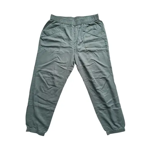 Vuori Women’s Trestles Twill Jogger Pants Large Kale Green Linen Casual Luxury