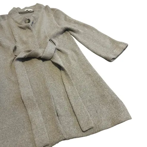 Vince  Wool Blend Grey Cardigan Sweater Woven Long Length Button-Down Size Small - Image 5