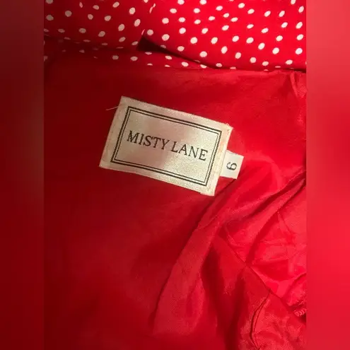 Preloved Misty Lane Vintage Red and White Polka Dot Dress size 6