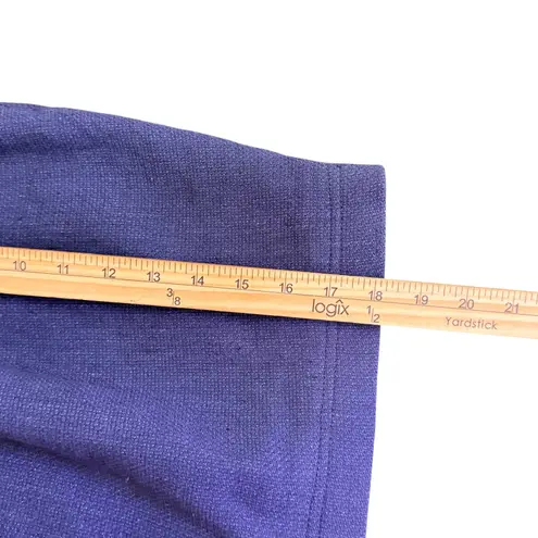 Burberry Brit Woven‎ Short Skirt Womens 6 Blue Pockets Gold Zipper Quiet Luxury