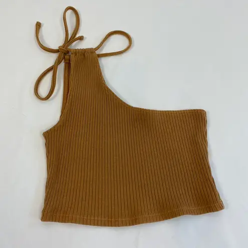Aerie  Ribbed One Shoulder Crop Top