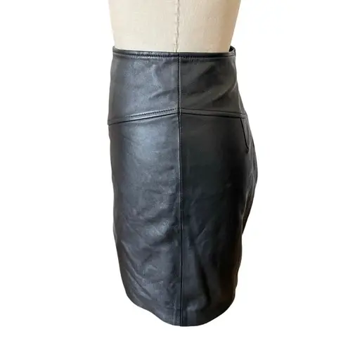 Intermix Black Mini Leather Skirt Size 2