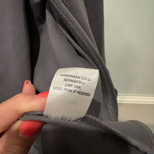 IMAN Slate Gray Knit Blazer Jacket XL | Gold Zip Pockets Work to Weekend Layer Size L