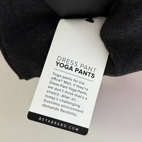 Betabrand NWT Women’s Dress Pant Yoga Pants Dark Charcoal Grey Size Large Petite