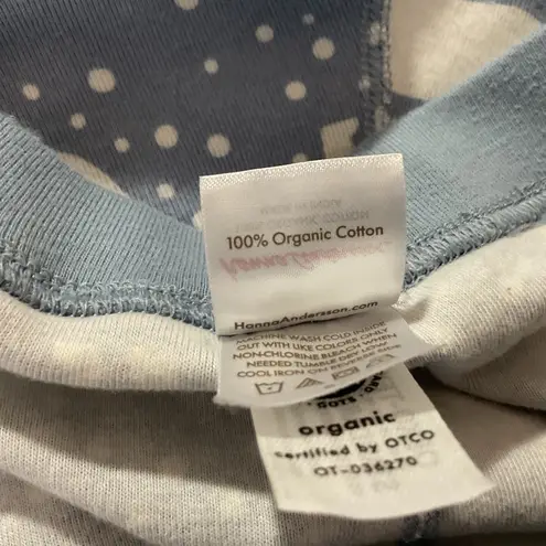 Hanna Andersson Polar Bear Long John Pajama Pants Women's Size L Blue White Size L
