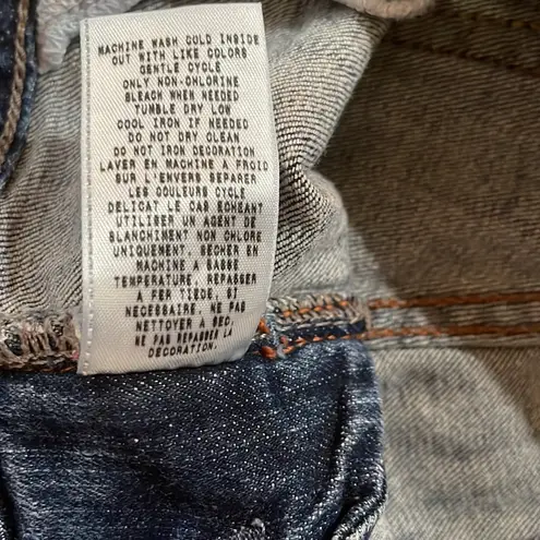 Guess  slightly distressed jeans shorts with raw hem