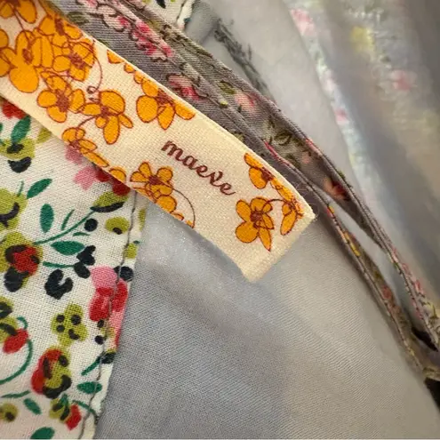 Maeve Anthropologie Addy Fit & Flare Strapless Ditzy Floral Dress Size 4