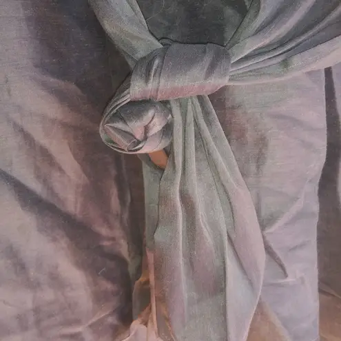 Max Mara 10 Linen Sleeveless Brown Lined Wrap Top