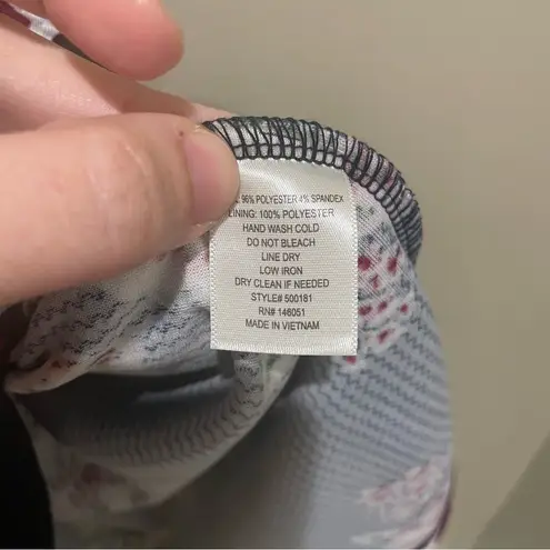 Monteau  Floral Sleeveless Fit and Flare Mini Dress Black Size XS