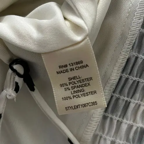 Thirty/Thirty White & Black Satin Spaghetti Strap Crop Top Women Small | 60