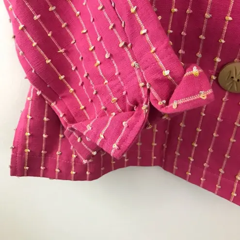 Orvis Vintage Pink Cotton Canvas Classic Lagenlook Coastal jacket oversized S