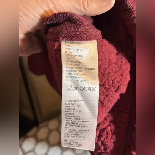 prAna Burgundy Puffer Coat Jacket M