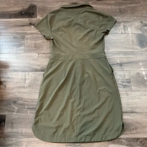 prAna  Shadyn Green Cargo Athletic Shirt Dress