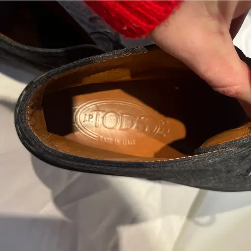 Tod's Tod’s Gray Wool Lace Up Ankle Boots Sz 5.5 US Minimalist Timeless