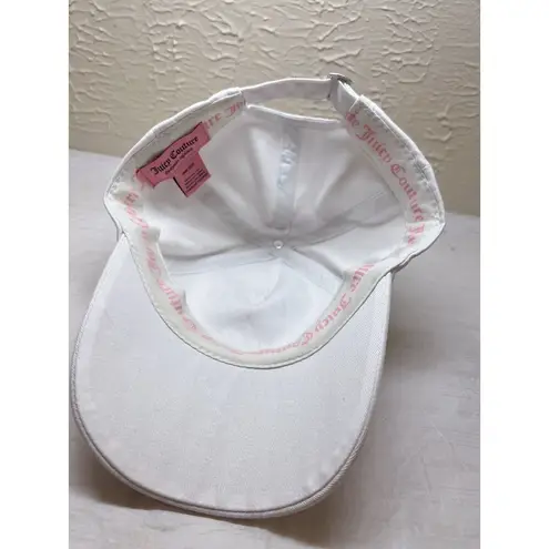 Juicy Couture  BLING RHINESTONE WOMENS WHITE BALL CAP Y2K O/S NWT