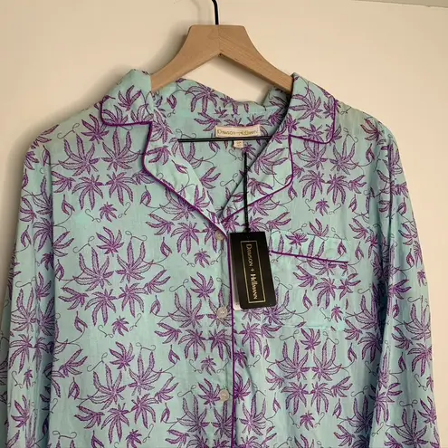 Dawson & Hellmann Pot Toile Pijamas Blue Lavender Womens XS Purple