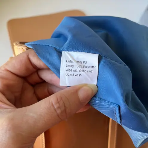 Piper Noble Quilt Convertible Backpack Crossbody Bag Neutral Blush Vegan Leather Tan