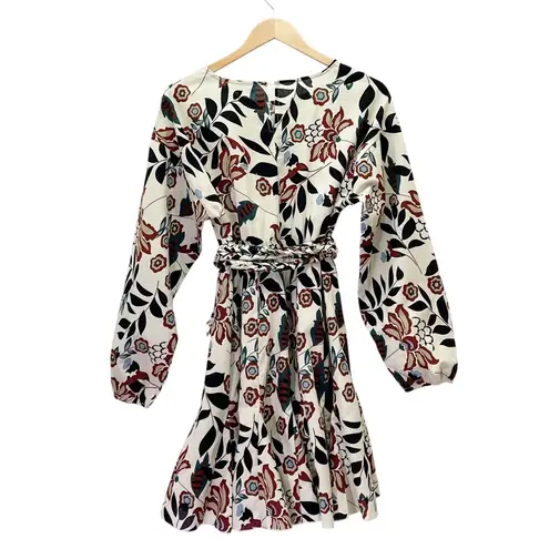 Bohme NWT  Jacqui The Label Boho Floral Long Sleeve Belted Midi Dress Size Medium