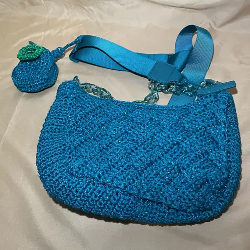 Kurt Geiger  Crochet Crossbody Bag Emerald Green