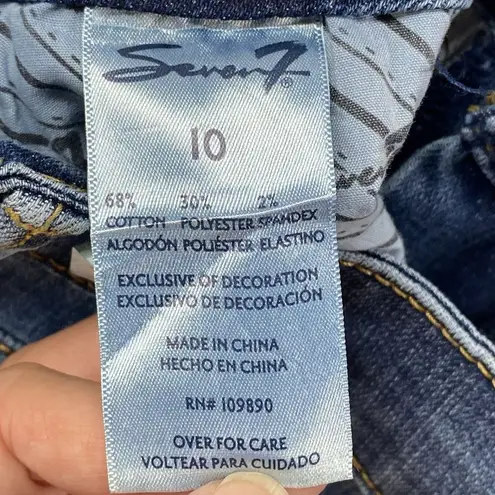 Seven 7 Jeans Womens 10 Tower Straight Crop Blue Jeans Dark Wash