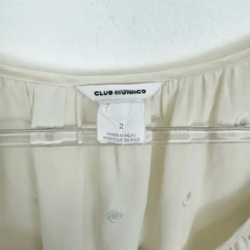 Club Monaco Silk Mirror-Embellished Drop Waist Dress