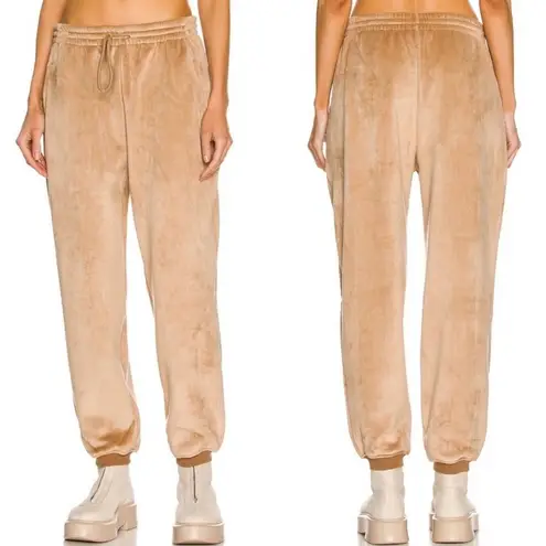 Alexander Wang  Relaxed Velour Sweatpants In Teddy Brown