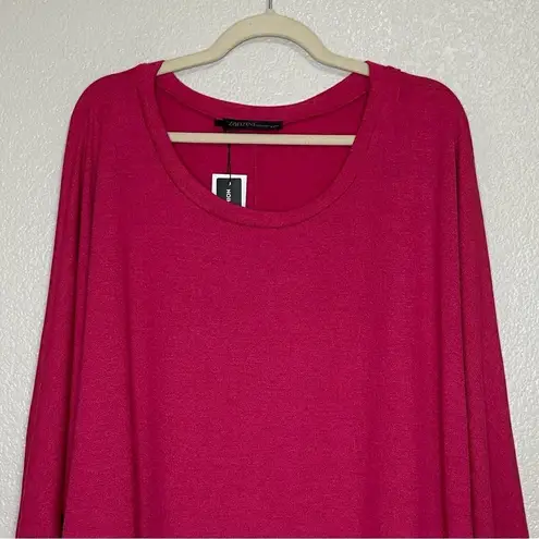 Zanzea NWT Pink Textured High-Low Dolman Sleeves Sweater