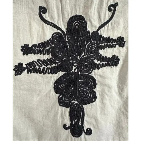 Roberta Freymann | White Lightweight Cotton Embroidered Bell Sleeve Dress | XS - Image 7