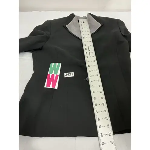 Womans LeSuit 2 Piece Jacket & Knee Length Skirt Black 8P