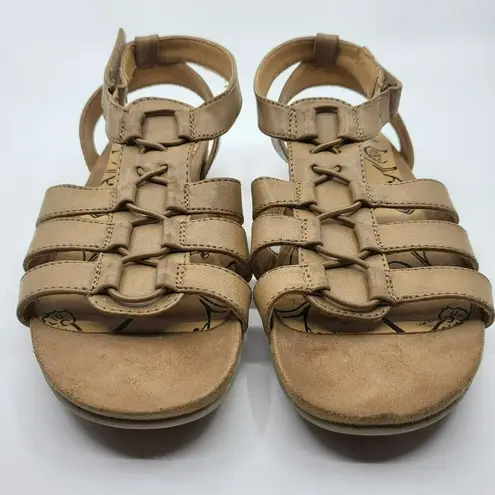 Baretraps  Strappy Renelle Gladiator Brown Leather Fisherman Sandals Womens 7.5M