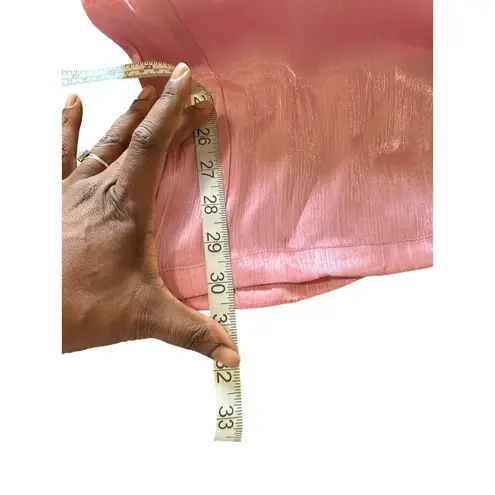 Halara Light Pink Metallic Semi Sheer Cargo Pants Drawstring Pockets XL NWT