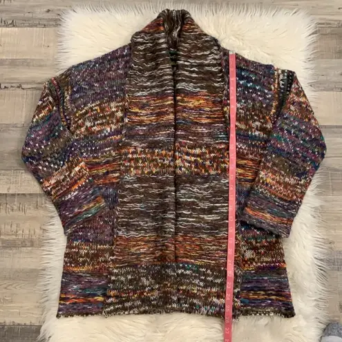 Cartise wool mohair blend open front shawl collar cardigan sweater S