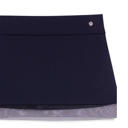 Maje Anthro black wool blend mini skirt with tulle mesh hemline size 38 medium