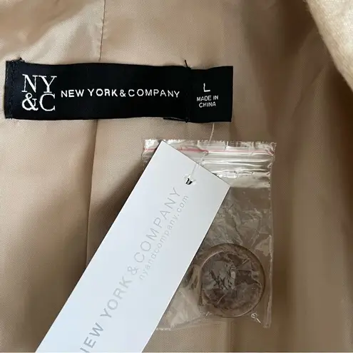 New York And Company NY&Company Double Breasted Linen Blazer Women’s Size L Lightweight Classic