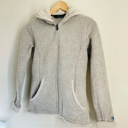 Kuhl  Alfpaca Full Zip Hooded Fleece Lined Jacket Taupe size XS