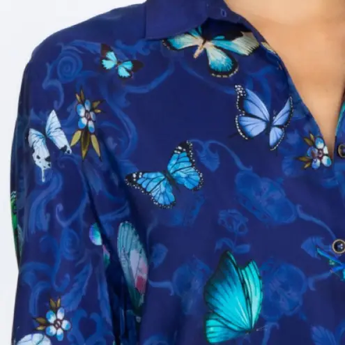 Johnny Was silk MARINA BUTTON DOWN SHIRT. Limited edition, extremely rare.