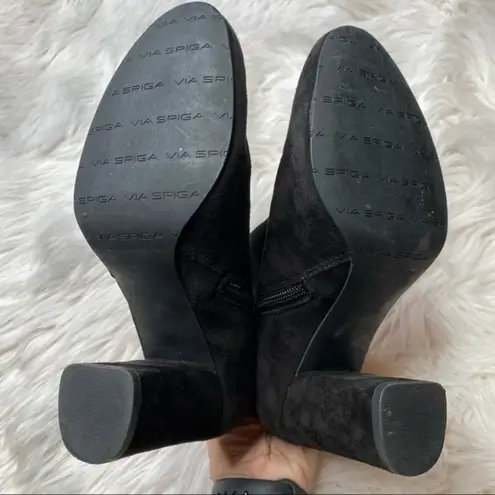 via spiga  Black Suede Cynthia Bootie Size 7