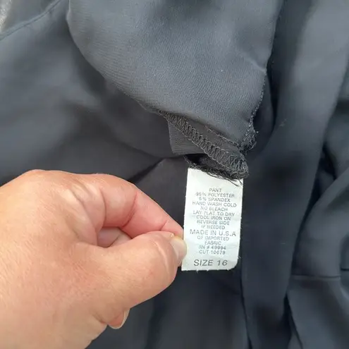 R & M Richards  Sleeveless Ruffle Sheer Rhinestone Top Black 16