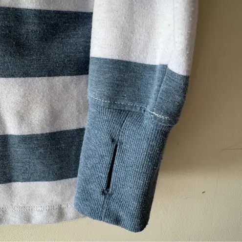 The Black Dog Blue and White Striped Hoodie Pullover