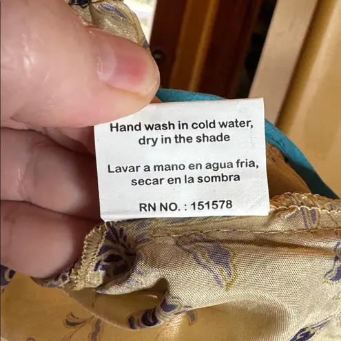 NWT Junglee Billee Boho Elastic Shorts w/ Beaded Tie Size XS / Small / Medium Blue