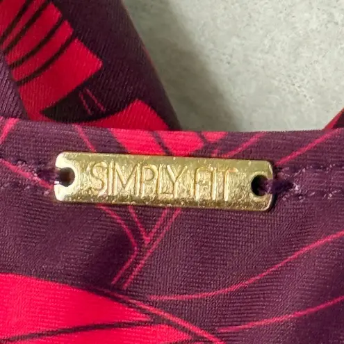 Slim Fit One Piece Tropical Swimwear Size 1X Red