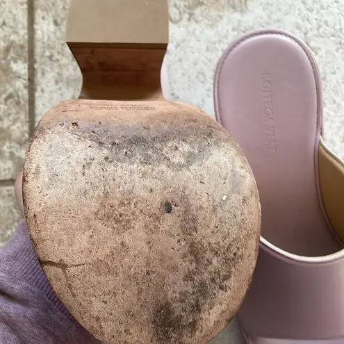 Bottega Veneta Leather Platform Lilac Sandals