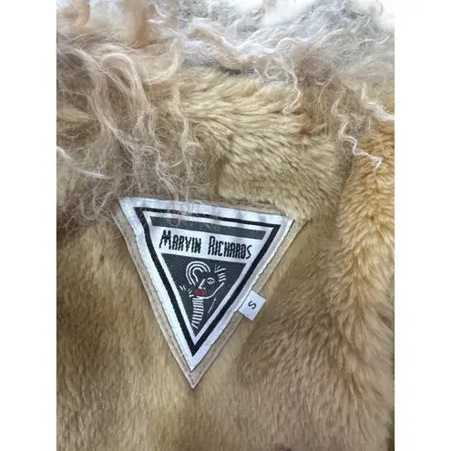 Marvin Richards womens small Beige leather Lamb Coat SKU CS8072/Y437013